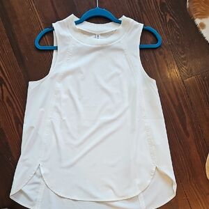 Athleta White Sleeveless Blouse Medium